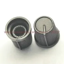 PHISCALE 20 шт Черная Ручка потенциометра С нескользящими полосками используется для одного двойного потенциометра 15*12*15,6/15x12x15,6 мм