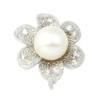 

YYW Wholesale Flower Rhinestone Natural White Pearl Clasp Strong Magnetic Clasps for Bracelets Necklace Jewelry Making DIY Clasp