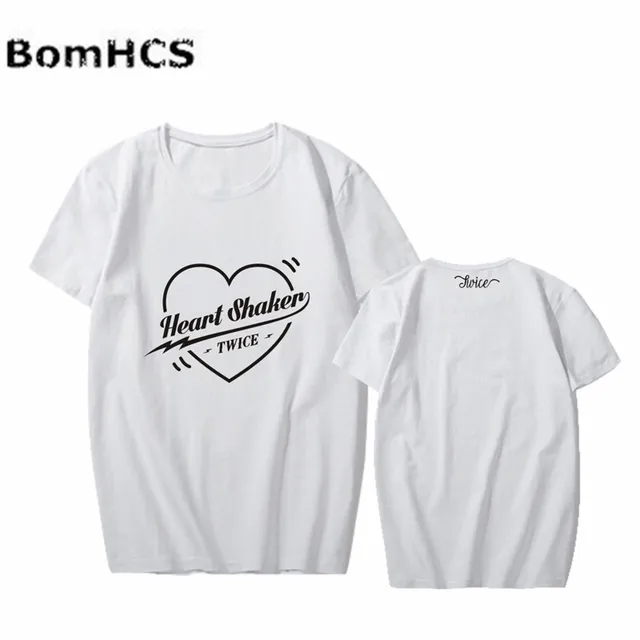 Bomhcs Kpop Twice Cotton T Shirt Album Merry Happy Heart Shaker Stars Support Short Sleeve Tee Shirt Tops Fans Gift T Shirts Aliexpress