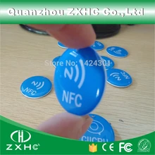 3 шт./лот) Водонепроницаемая синяя кристальная бирка NFC из эпоксидной смолы Ntag213 для всех NFC телефонов
