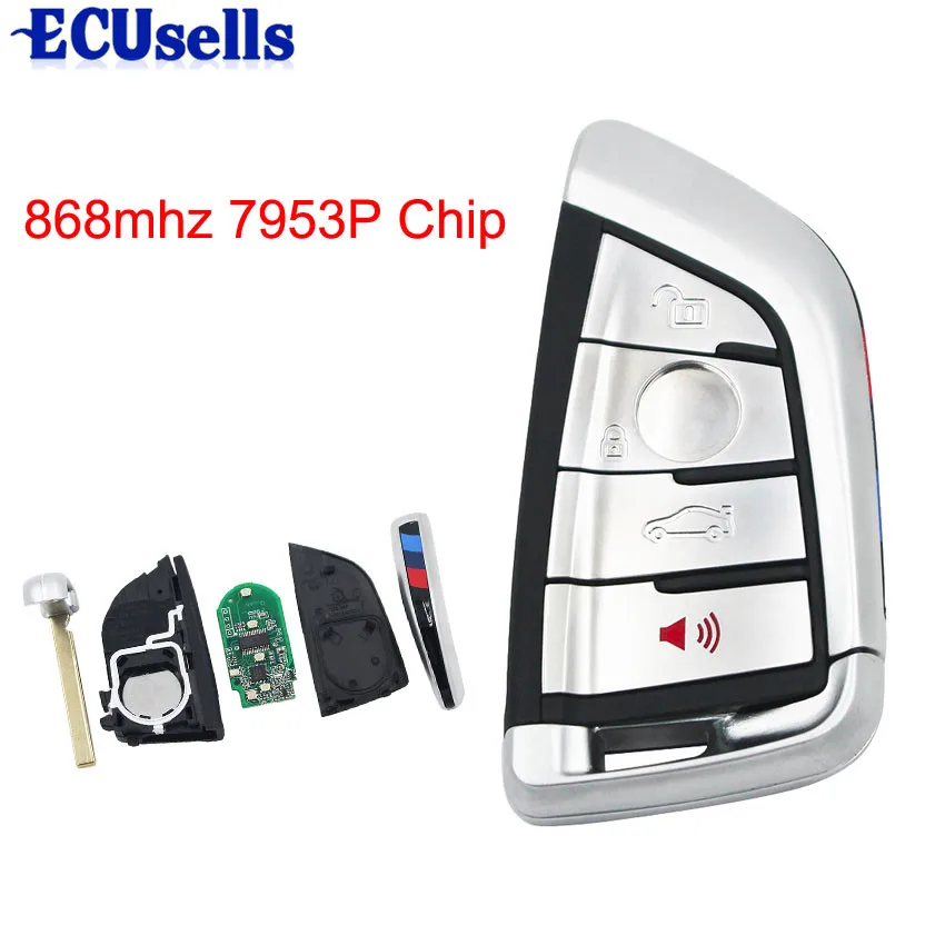 

4 Buttons 868MHz Smart Remote Key Keyless Entry for BMW CAS4+/FEM F-Series X3 X4 M2 M3/M4 2011-2017 With 7953P Chip
