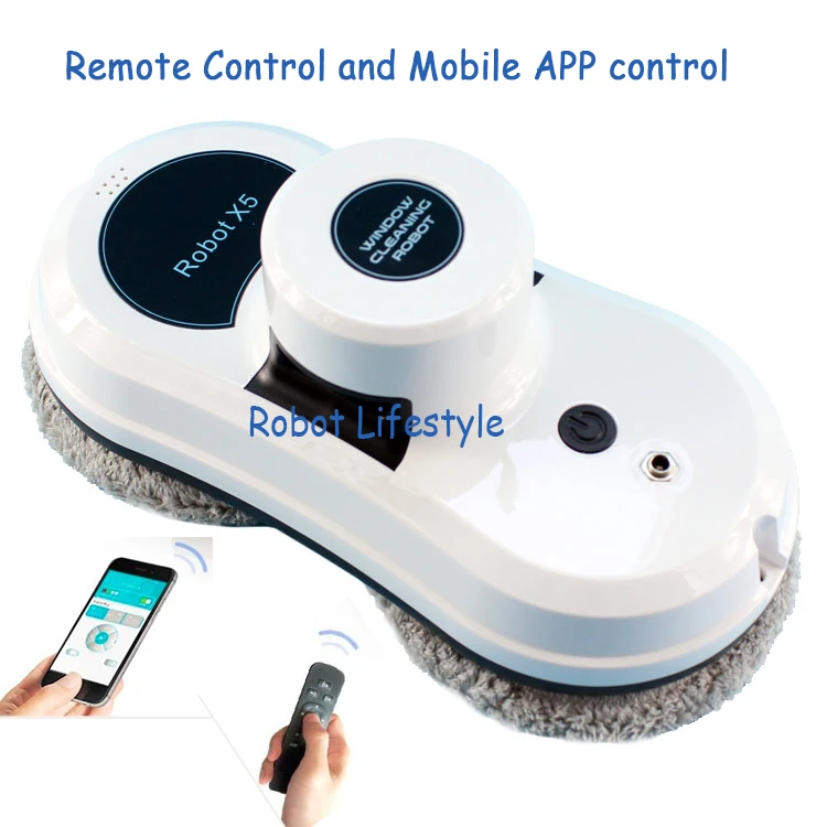 Mobile APP control Intelligent Automatic Robotic Window Vacuum Cleaner