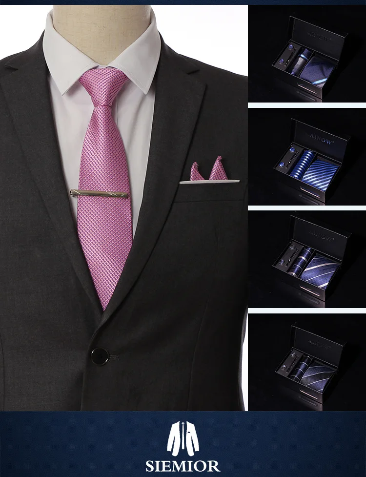 Модный галстук Жених джентльмен галстук набор свадьба день рождения подарки галстук для мужчин великолепный 6 шт./компл. Gravata рубашка