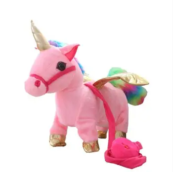 

Kawaii Electric Walking Unicorn Plush Toy Soft Stuffed Animal Electronic Unicorn Doll Sing the Song for Baby Birthday Gifts