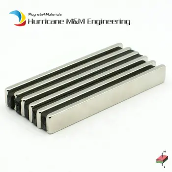 

5pcs NdFeB Block 80x10x3 mm Tool Holding Magnet 3.15" Bar Neodymium Lifting Magnets N42 Keys Hanger Door Organiser