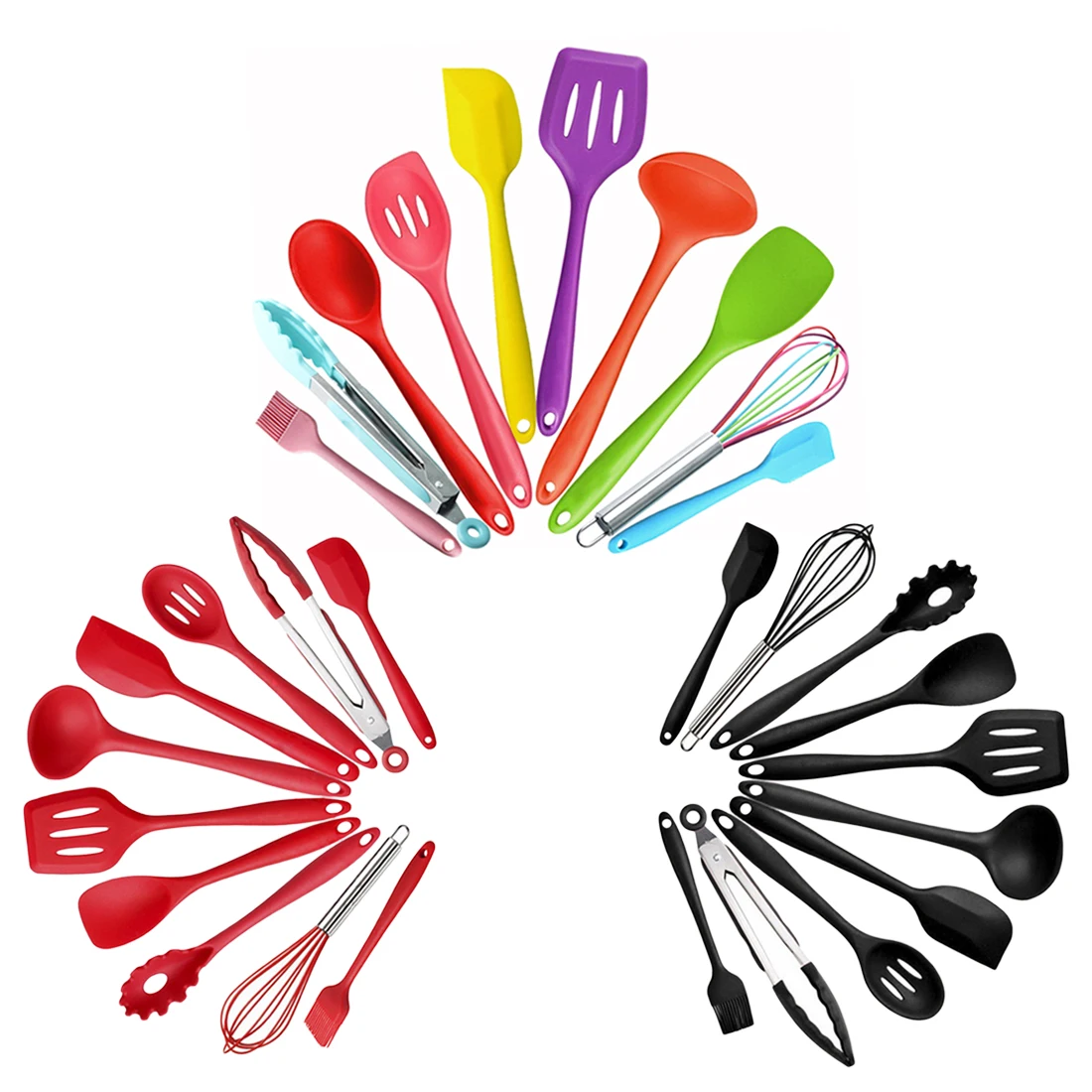 Good 10Pc Heat Resistant Silicone Cookware Set Nonstick Cooking Tools Kitchen & Baking Tool Kit Utensils