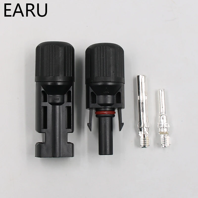 

1 pair MC4 Male + Female M/F Connectors Set for PV Solar Panel Cable Accessories Plug Socket Waterproof IP67