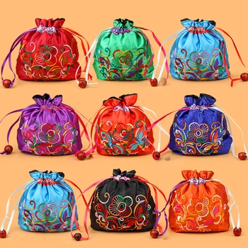 

Wholesale 10 PCS hand-embroidered silk trick bag Jewelry is smoked pull bags The gift bag accessories receive bag