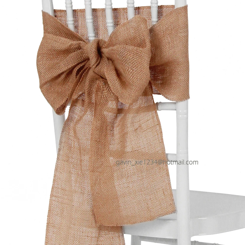 Buy 10pcs Hessian Jute Burlap Chair Sashes Jute Chair