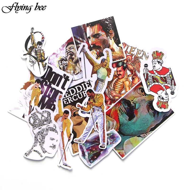 

Flyingbee 13 Pcs Freddie Mercury Sticker Graffiti Rock Stickers for Kid DIY Laptop Luggage Phone Car Waterproof Sticker X0001
