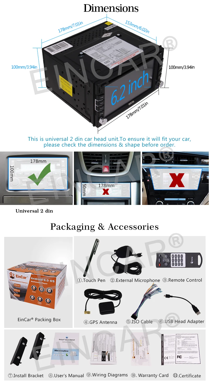 Perfect Android6.0 OBD 2DIN DVD Player USB Car GPS Radio Stereo In dash 6.2" Touchscreen 7 Perfect Android6.0 OBD 2DIN DVD Player USB Car GPS Radio Stereo In dash 6.2" Touchscreen 7