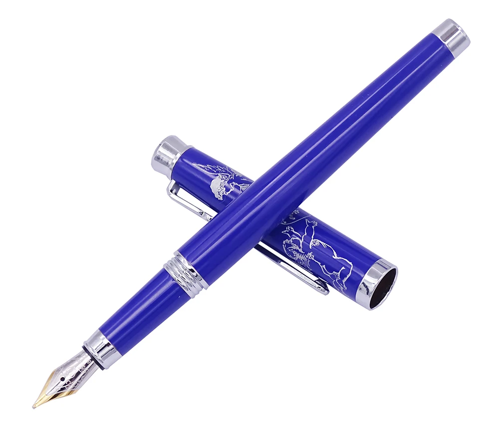 Regal CUPID SERIES Metal Copper Fountain Pen Iridium Medium Nib 0.7mm, Purple-Blue Business Graduation Office Gift Pen 6pcs lot signal transmission medium series guka small card