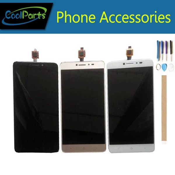 Skup 1 sztuk partia dla BQ BQ 5204 Strike Selfie BQ 5204 ekran LCD + ekran dotykowy Digitizer złoty kolor z taśmy i narzędzia