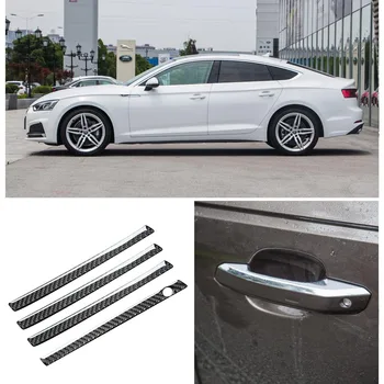 

Car-styling Exterior Carbon Fiber Door Handle Decal Strips Sticker Pads Fit For Audi A5 2017-18