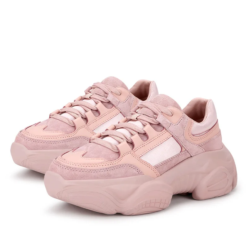 Printemps Véritable Blanc Femme Rose Femmes Nouvelles Cuir forme blanc De Sneakers En Marque Chaussures Mujer Zapatos Dames Plate Mode raqn5OrxT