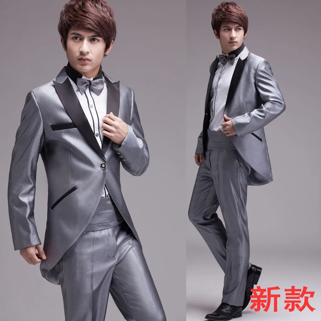 New men's dress groom tuxedo dress men's suits tuxedo blue tuxedo for