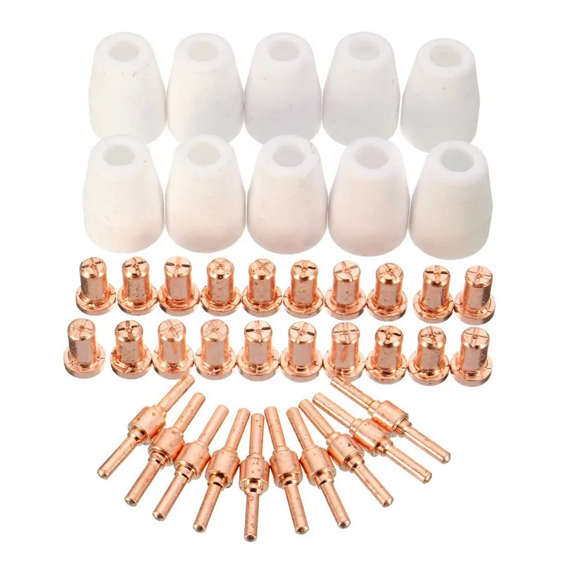 

Best Promotion 60Pcs/set Air Plasma Cutter Consumables Extended Fit PT31 LG40 Torch CUT-50D Welding Accessories High Quality