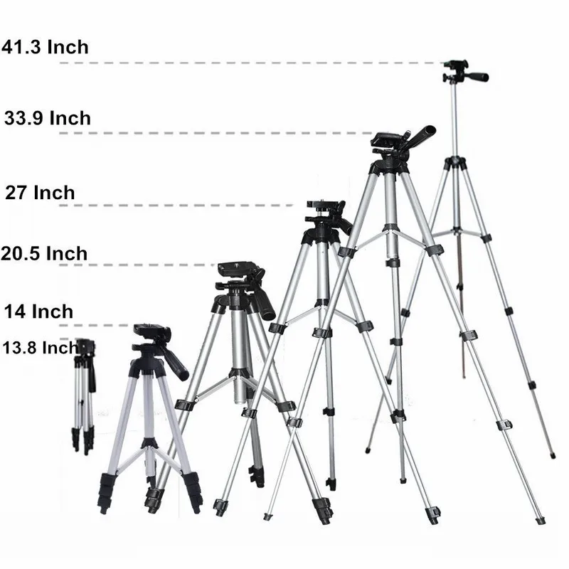 Portefeuille Universal Aluminum Camera Cell Phone Tripod for iPhone 7 Plus 6 6S SE 5S Portable Tripod Mobile Phone Mount Adapter (6)