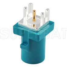 Superbat 10 шт. штекер Fakra мужской Конец Запуск PCB крепление водонепроницаемый синий нейтральный код Разъем