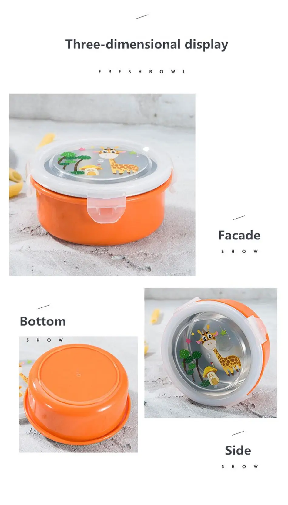 MICCK мультфильм герметичный Ланч-бокс для детей из нержавеющей стали Bento box BPA бесплатно Теплоизоляционный контейнер для еды милый Контейнер