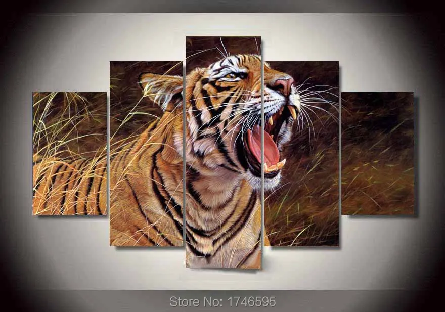 Big size wall decor home decor hanging Wall Art Picture tiger animal Canvas Art printed oil