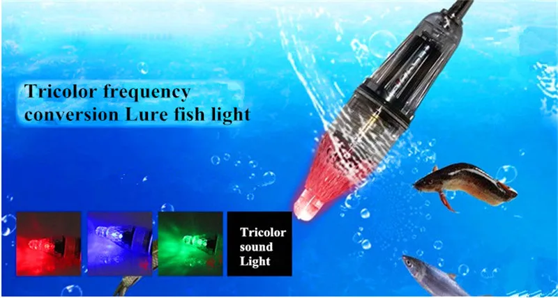 Рыболовная приманка из Светодиодный проблесковый маячок в воде Подводные лампы для рыбалки зеленый ночное погружной привлечение рыбы кальмар лампа собирать рыбу
