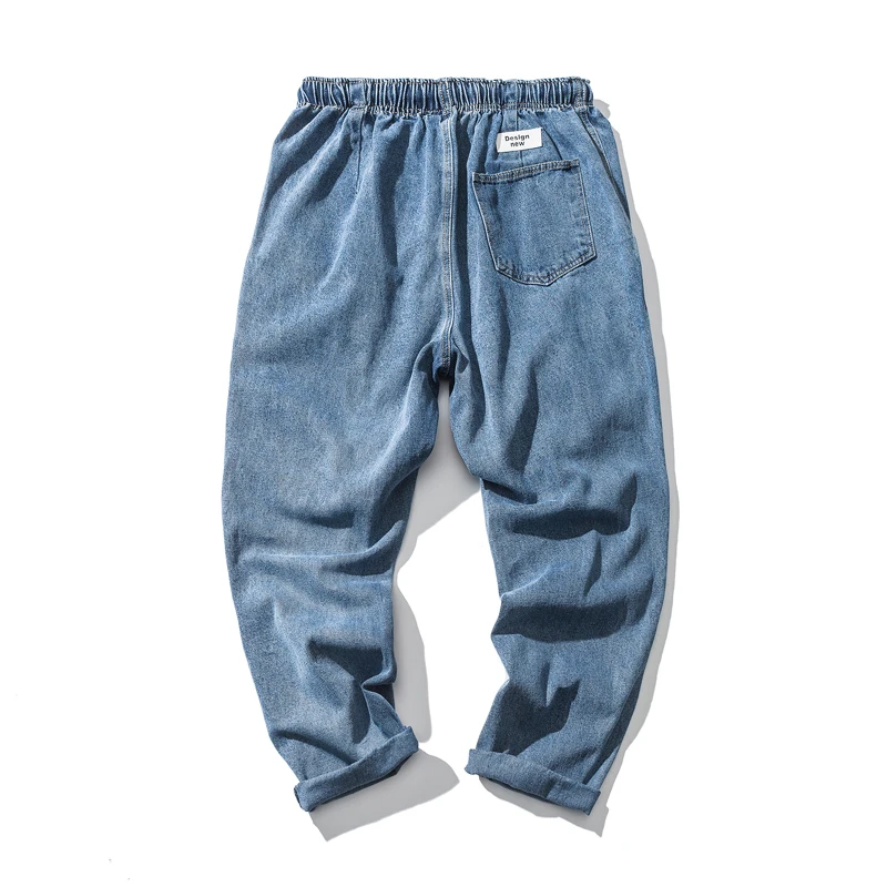 Mode Jeans Blue M Navy Nouveaux Coréen baby Pantalon Lâche Haute Casual Blue Couleur 2xl Style Taille 2017 Large Élastique De Solide Hommes Qualité Jambe wUaxgAq0R
