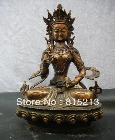 

bi0092 Tibet Buddhism Sculpture bronze Amulet Vajradhara kwan-Yin Buddha Statue