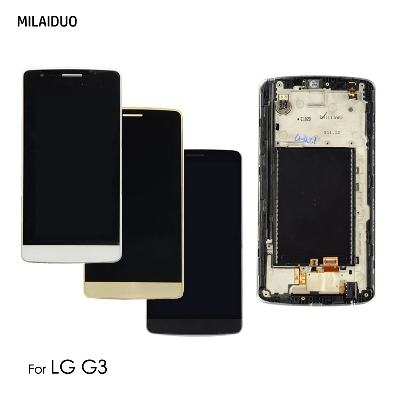 ЖК дисплей для LG G3 D850 D851 D855 сенсорный экран дигитайзер черный белый золотой без/с