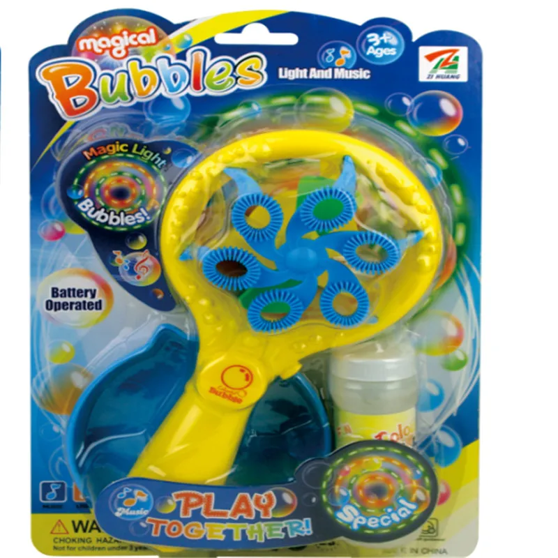 

Electric Multi-function Automative Light Dimming Music Blowing Bubble Wand Without Bubble Water Toys Gift For Children
