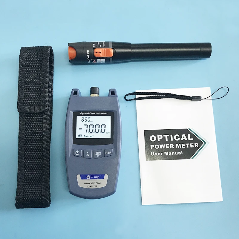 Koop 2 In 1 FTTH Glasvezel Tool Kit King 70S Optische Power Meter 70 tot + 10dBm en 10 mW Visual Fault Locator glasvezel test pen