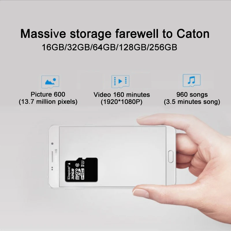 Kingston Micro SD карта 128 ГБ 256 Гб класс 10 Флэш памяти 64 32 16 TF microSDHC microSDXC microsd 8 для