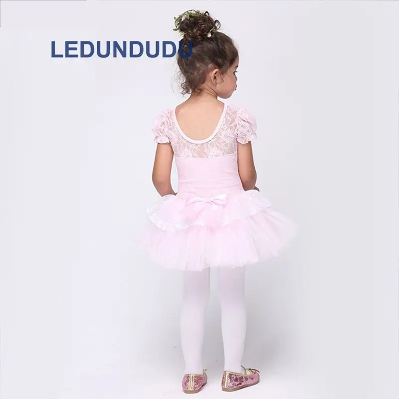 Kids Pink Lace Princess Cosplay Costumes Girls Ballet Dress Childres Dance Dress Fancy Party Suit   (3)