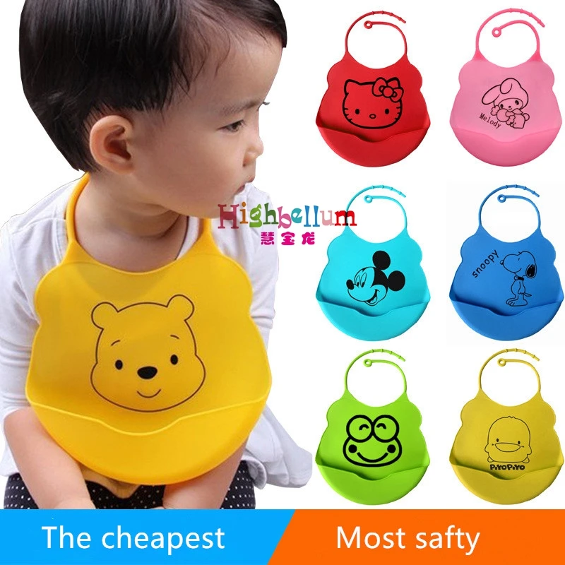 New Design font b Baby b font Bibs Waterproof Silicone Feeding font b Baby b font