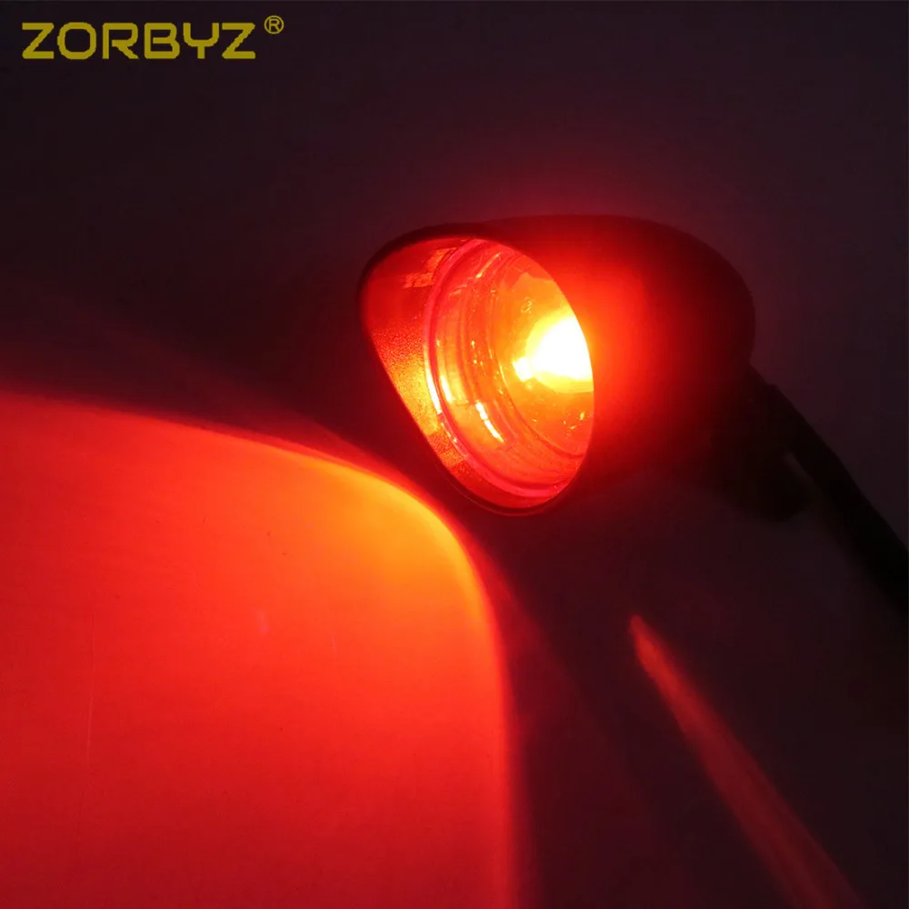 ZORBYZ мотоциклетная черная Bullet лампа задний Стоп стоп сигнал для Кафе Racer Bobber Chopper