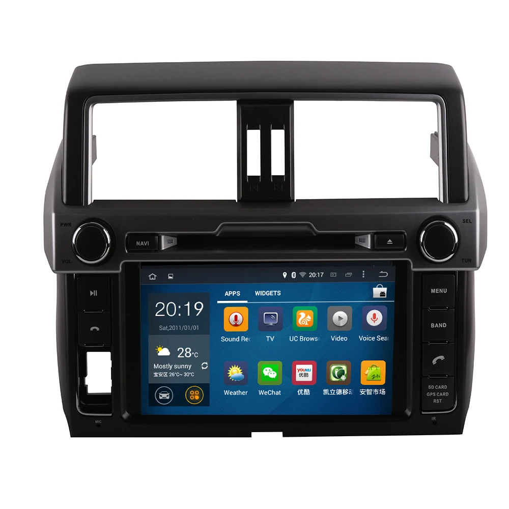 Flash Deal 8" Android 9.0 tape recorder Car DVD Player for Toyota Prado 150 Land Cruiser 2014 2015 2016 2017 Car Radio Stereo Wifi Audio 3