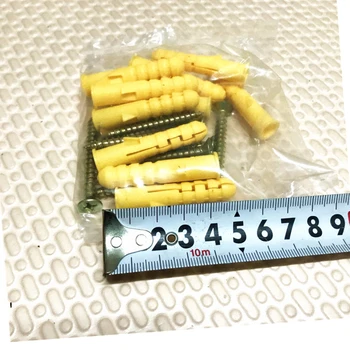 

10pcs Expansive tube With a nail 10x50mm Drill Bit Anchor Wall Plastic Expansion Pipe Tube Wall Plugs Drywall Screw M10