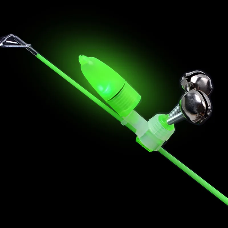 1 قطعة LED الصيد رود لدغة إنذار أجراس حلقة الصيد السحر التبعي الأحمر ضوء التنبيه في الهواء الطلق الأسماك أداة