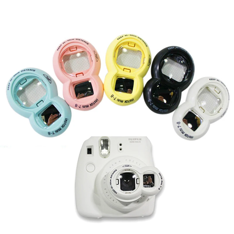 

Close-Up Lens Self-Portrait Mirror for Fujifilm Instax Mini 8 9 Mini 7S Instant Film Camera Stand for close-up lens Multicolor