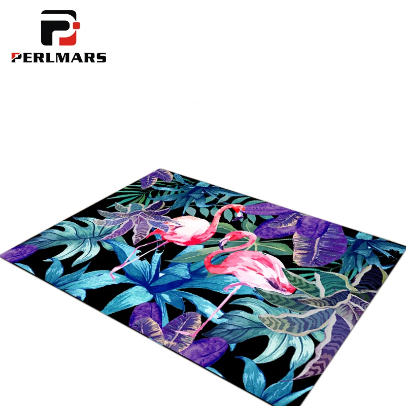 Ins стиль Фламинго узор большой ковер не скользит коврик Хозяйственные товары тапочки модные декоративные украшения современный большой колодки ковры