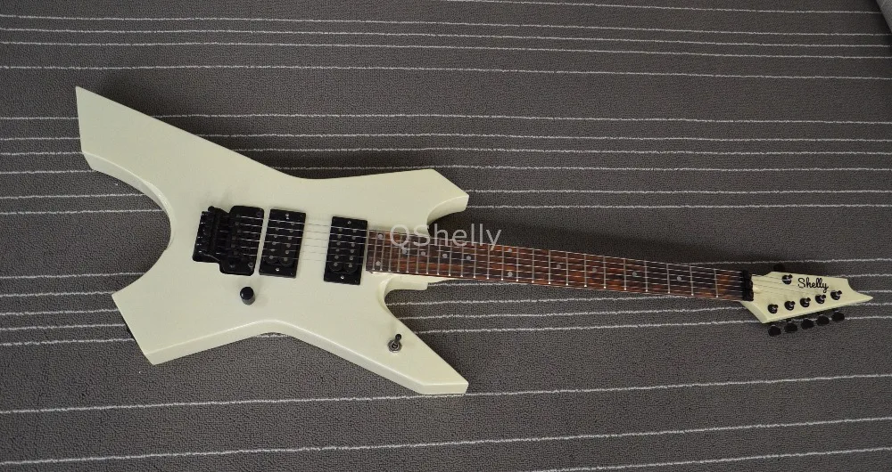 Высококачественные гитары QShelly floyd rose tremolo на заказ 6 струн с Кремовым Олдером