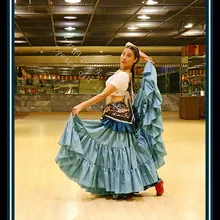 Хлопок 4 ярусные 18 ярдов Ats Цыганский родовой танец живота юбка EH75