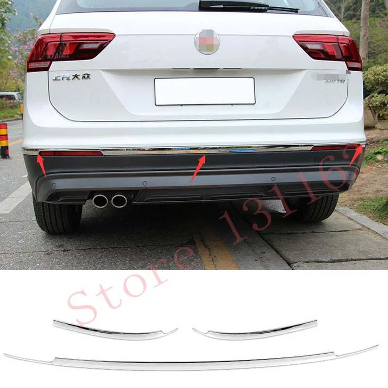Stainless steel rear bumper cover trim For VW Tiguan 2017 2018in