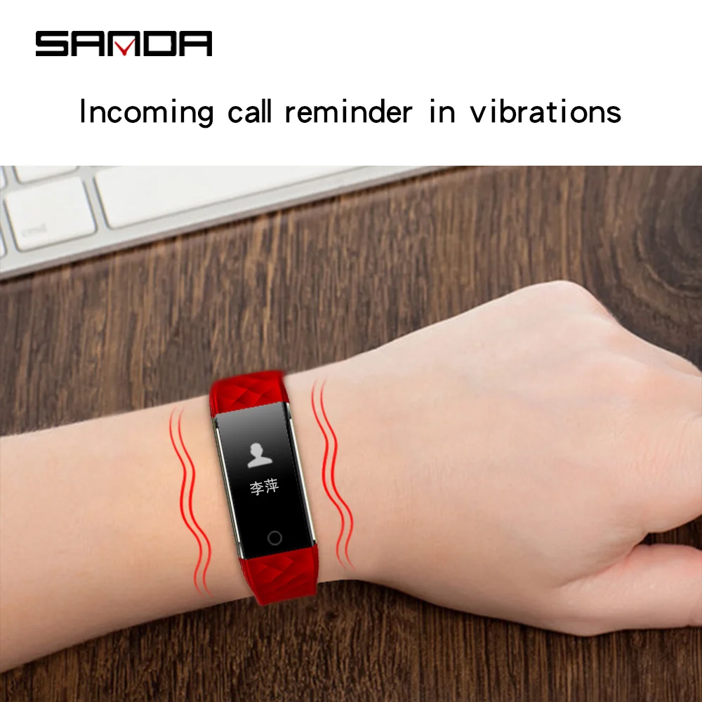 SANDA new smart bracelet watch for Android iOS sports Bluetooth smart watch heart rate sleep monitor fashion watch SANDA new smart bracelet watch for Android iOS sports Bluetooth smart watch heart rate sleep monitor fashion watch
