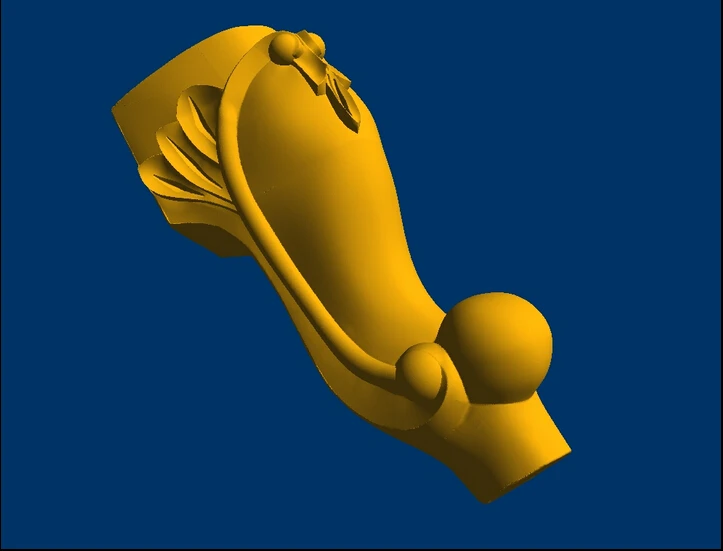 

3D model relief  for cnc 3D printers in STL format---Furniture leg--58