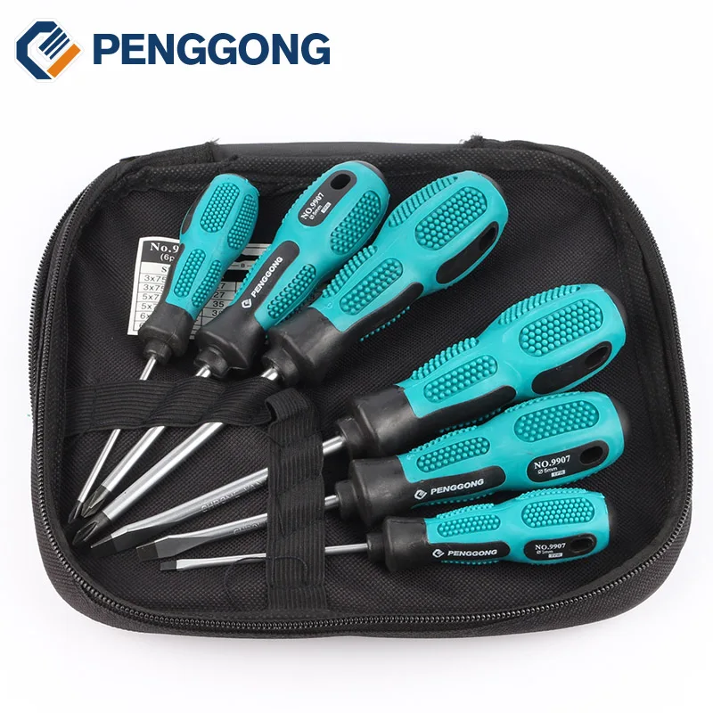 

Hand tool 6 in 1 Screwdriver Set Multi-Bit Tools Repair Phillips Screw Driver Screwdrivers Kit Useful Multi Tool