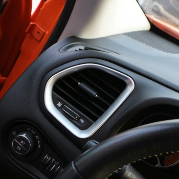 

Car Air Vent Trim Fit for Jeep Renegade LHD 2015 2016 2017 2018 2019 Car Dashboard Air Condition Vent Outlet Cover Trim Sticker