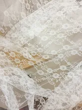 5 yards off white daisy floral embroidery lace fabric , soft and flowy doll dress baby cloth lace fabric, bridal fabric lace mesh checkered flowy dress