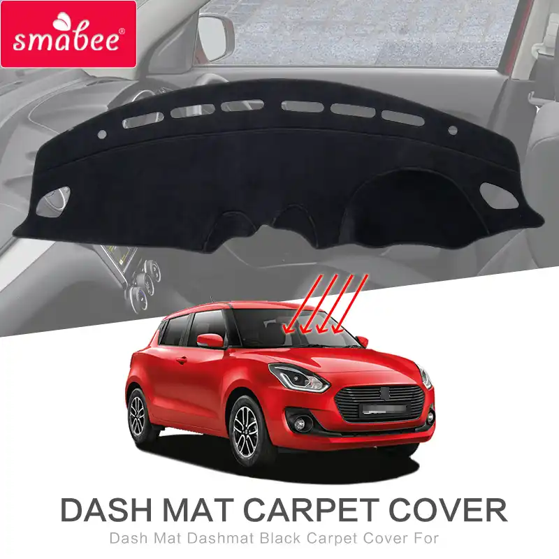 Dash Mat Dashmat Black Carpet Cover For Suzuki Swift 2018