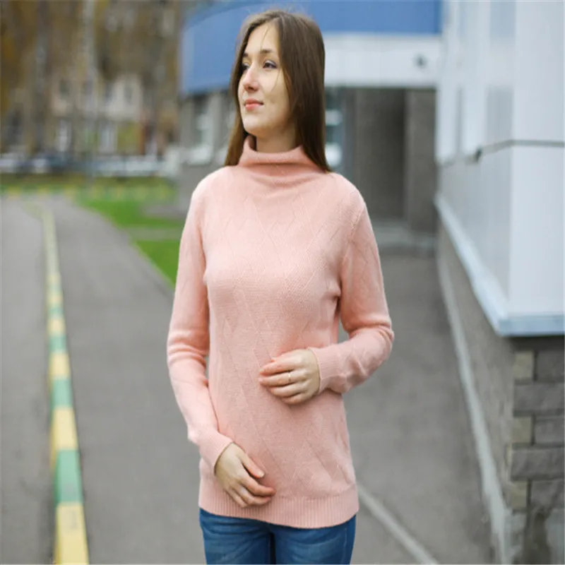 Cashmere Sweaters for women 2017 autumn-winter For women pure cashmere geometric knitted sweater Women sweater